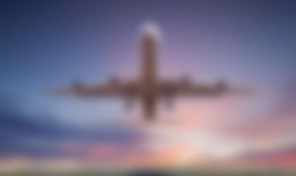 Startendes Flugzeug